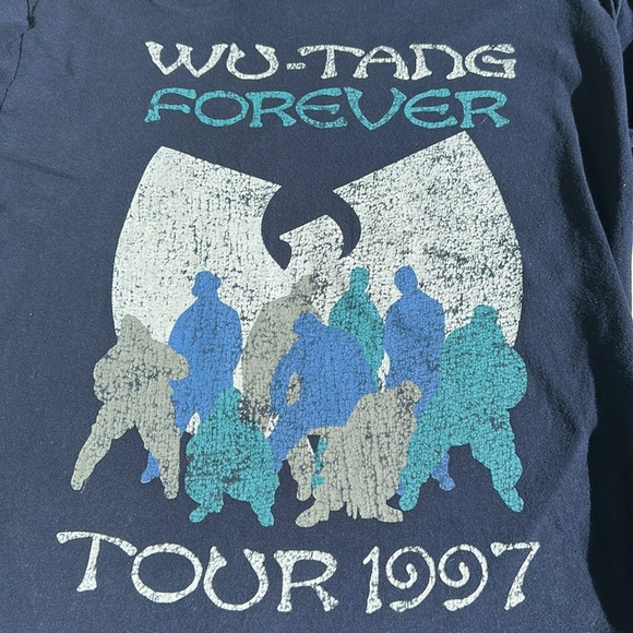 Vintage 1997 Wu-Tang Forever Clan Tour Men’s Large Navy - Picture 5 of 10